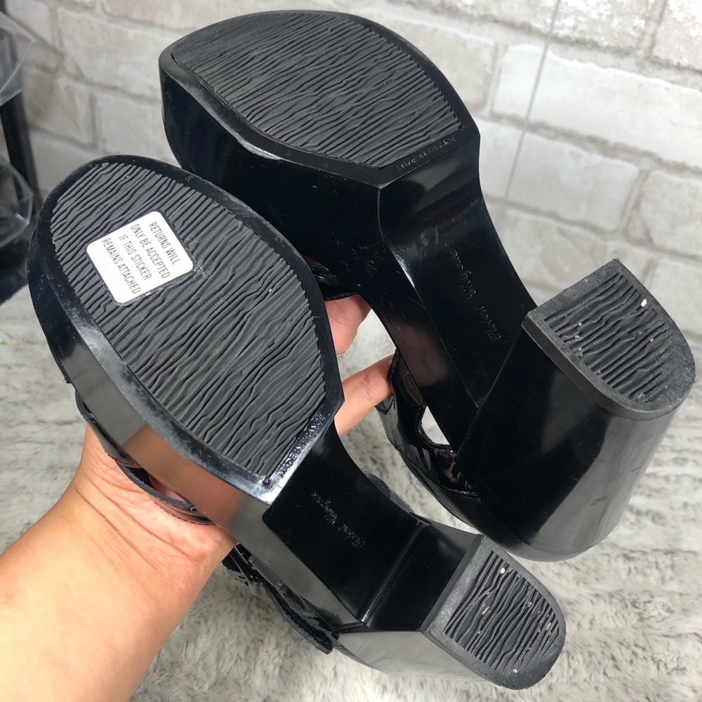 Platform Retro Round To Ankle Strap Acrylic Heels - image 7